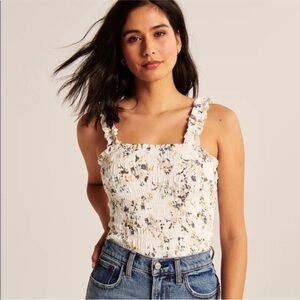 Abercrombie & Fitch Smocked Floral Tank